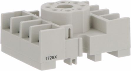Socket, General Purpose Relays, for 750H/750 relays, DPDT, 8 pins, screws clamp terminals, 10...15A, 300...600V