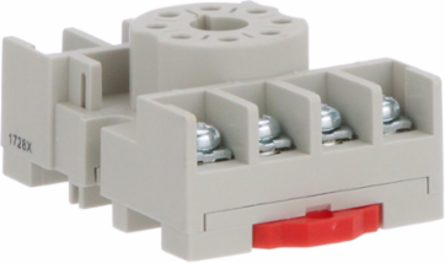 Socket, General Purpose Relays, for 750H/750 relays, DPDT, 8 pins, screws clamp terminals, 10...15A, 300...600V