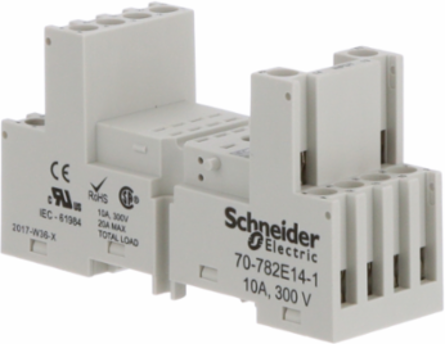 Socket, SE Relays, 10A, 17 pins, screw connectors, mixed contact, for 782 relays