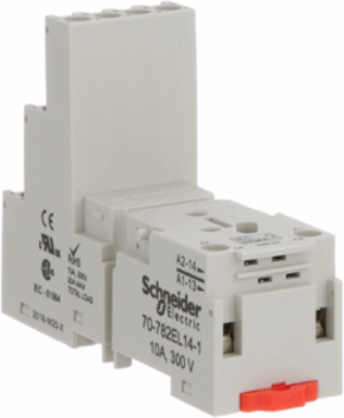 Socket, SE Relays, 10A, 17 pins, screw connectors, separate contact, for 782 relays