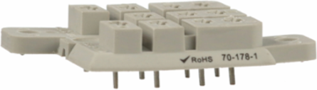 Socket, SE Relays general purpose relay accessory, 3PDT, 15A, 300V, 11 pins, pins for printed circuit board, panel, 788S