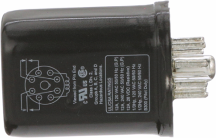 Relay, General Purpose Relays, DPDT, hermetically, hazardous location series, octal terminal 8 pins, 12A, 120V AC, 2NC + 2NO