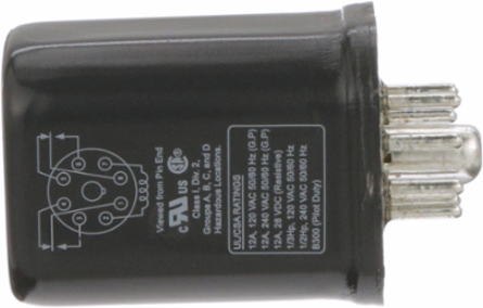 Relay, General Purpose Relays, DPDT, hermetically hazardous location series, octal terminal 8 pins, 12A, 24V DC, 2NC + 2NO