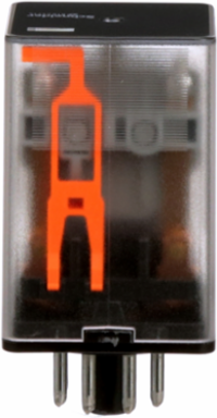 Plug-in electromechanical relay, General Purpose Relays, DPDT, clear cover, octal terminal 8 pins, 10A, 120V AC, 2NC + 2NO