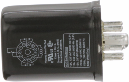 Relay, General Purpose Relays, 3PDT, hermetically, hazardous location series, octal terminal 11 pins, 12A, 120V AC, 3NC + 3NO