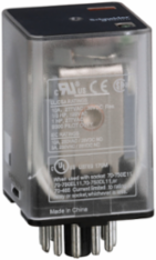 General purpose relay, SE Relays, 750R, 3PDT, 10A, 120 VAC, octal terminal 11 pins, clear cover with LED