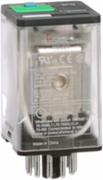 General purpose relay, SE Relays, 750R, 3PDT, 10A, 110VDC, octal terminal 11 pins, LED clear cover, lock push button