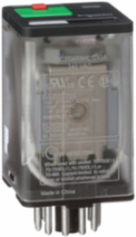 General purpose relay, SE Relays, 750R, 3PDT, 10A, 240VAC, octal terminal 11 pins, LED clear cover, lock push button