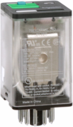 General purpose relay, SE Relays, 750R, 3PDT, 10A, 24VDC, octal terminal 11 pins, LED clear cover, lock push button