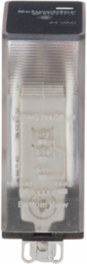 Power relay, SE Relays, 15A, SPDT, 24 VAC, clear cover