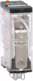 Power Relay, General Purpose Relays, SPDT, LED clear cover, lock push button, faston terminal, 15A, 120V AC, 1NO + 1NC