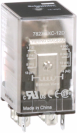 Power relay, SE Relays, 15A, DPDT, 12 VDC, clear cover