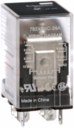 Power relay, SE Relays, 15A, DPDT, 24 VAC, clear cover