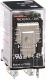 Power relay, SE Relays, 15A, DPDT, 120 VAC, clear cover with LED indicator