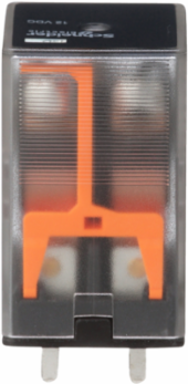 Power Relay, General Purpose Relays, DPDT, clear cover, pins for printed circuit board, 15A, 12V DC, 2NO + 2NC