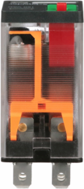 Power Relay, General Purpose Relays, DPDT, LED clear cover, lock push button, faston terminals, 15A, 120V AC, 2NO + 2NC