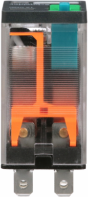 Power Relay, General Purpose Relays, DPDT, LED clear cover, lock push button, faston terminals, 15A, 24V AC, 2NC + 2NO