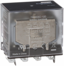 Power relay, SE Relays, 15A, 4PDT, 12 VDC, clear cover