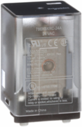 General purpose relay, SE Relays, 788R, DPDT, 10A, 24 VAC, Quick terminal, clear cover