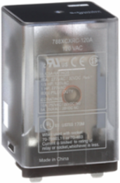 General purpose relay, SE Relays, 788R, 3PDT, 10A, 120 VAC, Quick terminal, clear cover