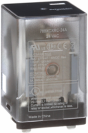 General purpose relay, SE Relays, 788R, 3PDT, 10A, 24 VAC, Quick terminal, clear cover