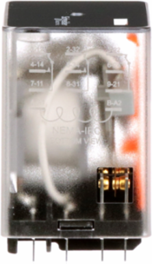 Plug-in electromechanical relay, General Purpose Relays, 788 R, 3PDT, clear cover, blade terminal, 10A, 24V DC, 3NC + 3NO