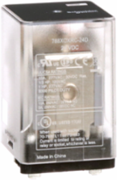 Plug-in electromechanical relay, General Purpose Relays, 788 R, 3PDT, clear cover, blade terminal, 10A, 24V DC, 3NC + 3NO