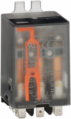 General purpose relay, SE Relays, 788R, 3PDT, 10A, 24 VAC, Quick terminal, flange cover