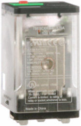 General purpose relay, SE Relays, 788R, 3PDT, 10A, 120 VAC, Quick terminal, clear cover with LED, lock push button