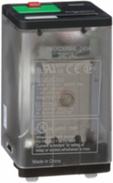 General purpose relay, SE Relays, 788R, 3PDT, 10A, 240 VAC, Quick terminal, clear cover with LED, lock push button