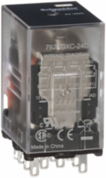 Power relay, SE Relays, 4PDT, 6A, 24 VDC, clear cover
