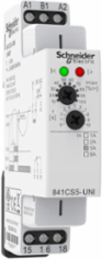 Current sensor relay, SE Relays, SPDT, 15A, 24 to 240 VAC, 1 time scale, 500 mA to 5 A, DIN mounting