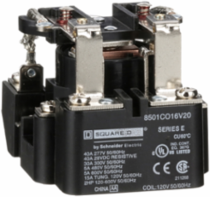 Power Relay 2 HP 30A 300 VAC SPDT 2NO/2NC 120 VAC Coil