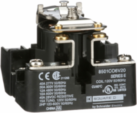 Power Relay, Type C, 2.0 HP, 30A Resistive, SPST, 24 VAC Coil