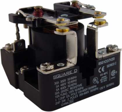 Power Relay 30A 240V AC DPST Screw Clamp Terminal