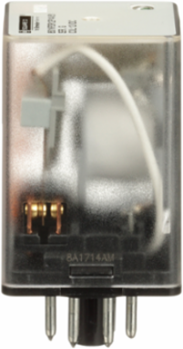 Plug-in Relay, DPDT, 1 HP at 277 VAC, 12 VDC Coil, 2 NO, 2 NC