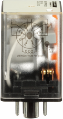 Plug-In Relay, DPDT, 12 VDC Coil, 1 HP at 277 VAC