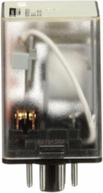 Plug-In Relay, DPDT, 12 VDC Coil, 1 HP at 277 VAC