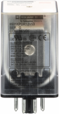 Harmony Relay, DPDT, 10A at 120V AC, 1 HP at 277V AC, 24V DC