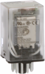 Plug-In Relay, Type KP, Tubular, 1 HP at 277 VAC, 24 VDC Coil