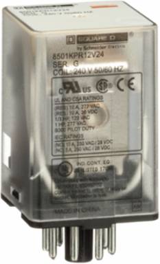 Harmony DPDT Relay, 10A, 240V AC, 1 HP at 277V AC, 8 Pins