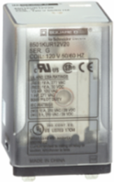 KU Plug-In Relay DPDT 120 VAC Coil, 0.5 HP, 10A Resistive