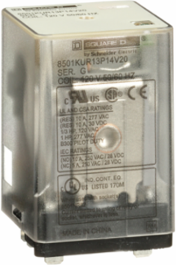 Harmony Relay, 3PDT, 10A at 120V AC, LED Indicator, Socket Mount, 1.4 Inch Depth