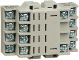 Relay Socket, 14 Pins, 10A, 300V AC, DIN Rail/Panel Mount