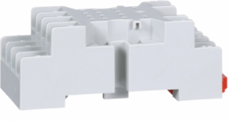 Relay Socket, 14 Pins, Double Tiered Screw Clamp, DIN Rail/Panel Mount, 10A 300V AC