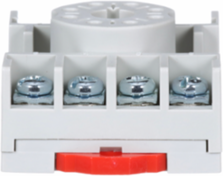 Relay Socket, 8 Pin, DIN Rail/Panel Mount, 15A-300V AC, Green Premium