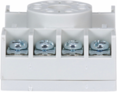 Relay Socket, 8 Pin, DIN Rail/Panel Mount, 15A-300V AC, Green Premium