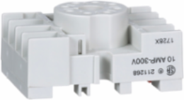 Relay Socket, 8 Pin, DIN Rail/Panel Mount, 15A-300V AC, Green Premium