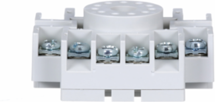 Relay Socket, Harmony 8501N, 11 Pins, 15A-300V AC, DIN Rail/Panel Mount