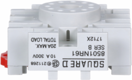 Relay Socket, Harmony 8501N, 11 Pins, 15A-300V AC, DIN Rail/Panel Mount